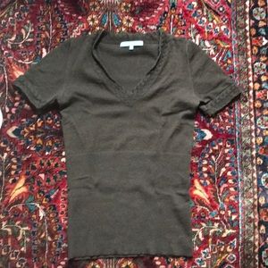 S/S chestnut brown wool sweater